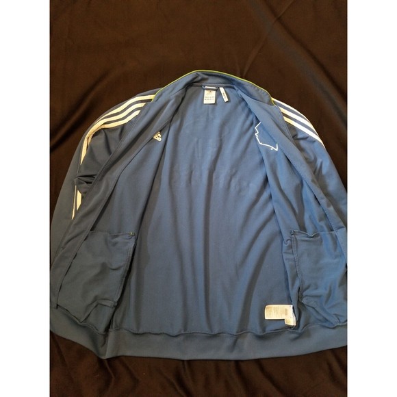 VTG ADIDAS Climalite SEATTLE SOUNDERS FC Training Zip Track Jacket Jersey Large - Picture 5 of 15